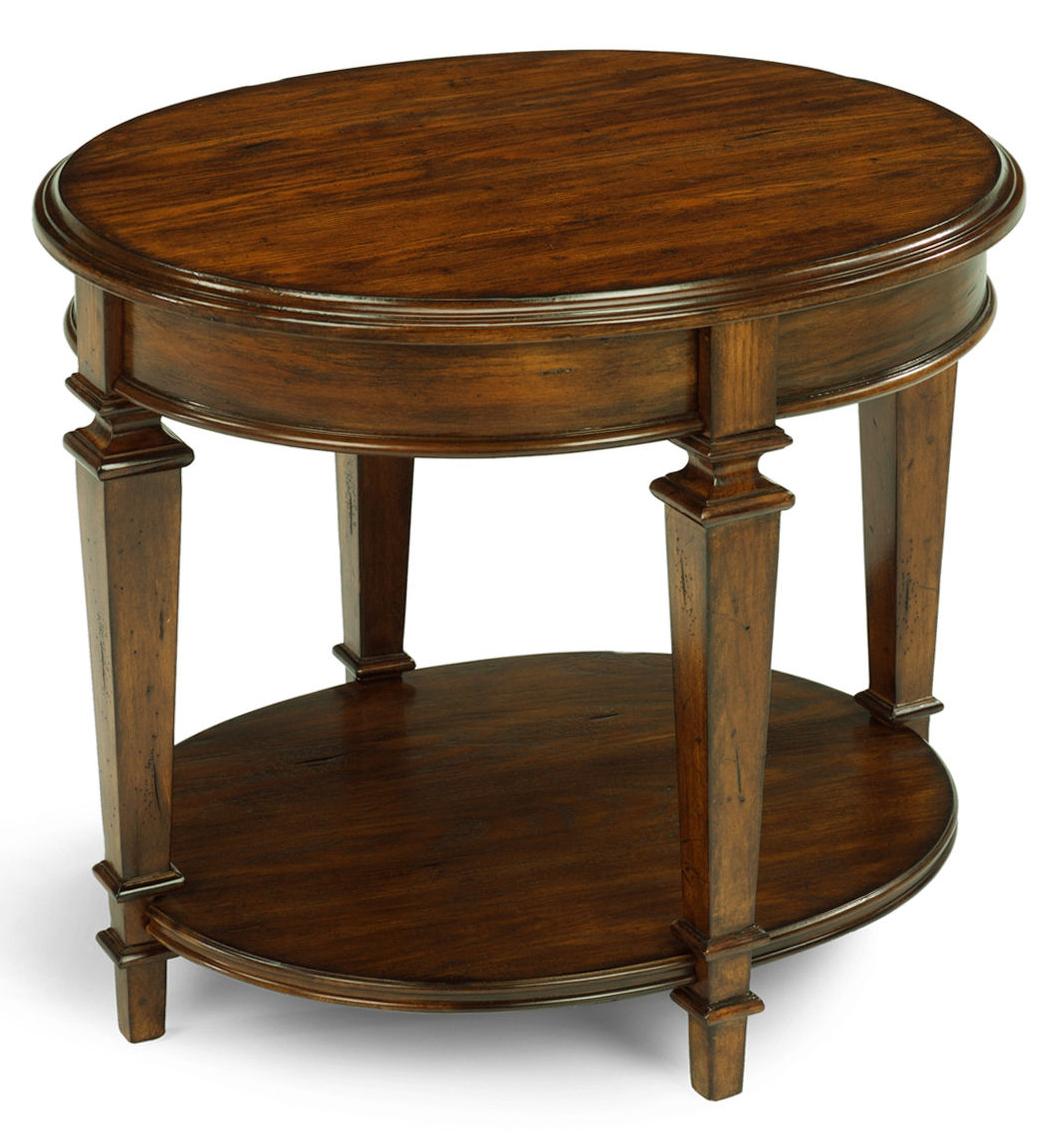 Flexsteel Oakbrook Oval Traditional Wooden End Table Belfort